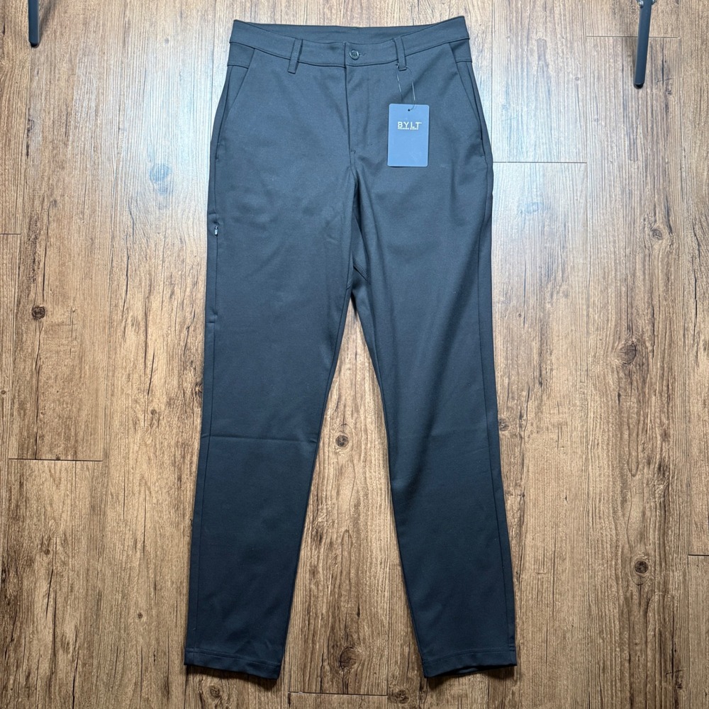BYLT‎ Premium Basics Everyday Pant 2.0 Textured Mens 31x30 Black Chino NWT